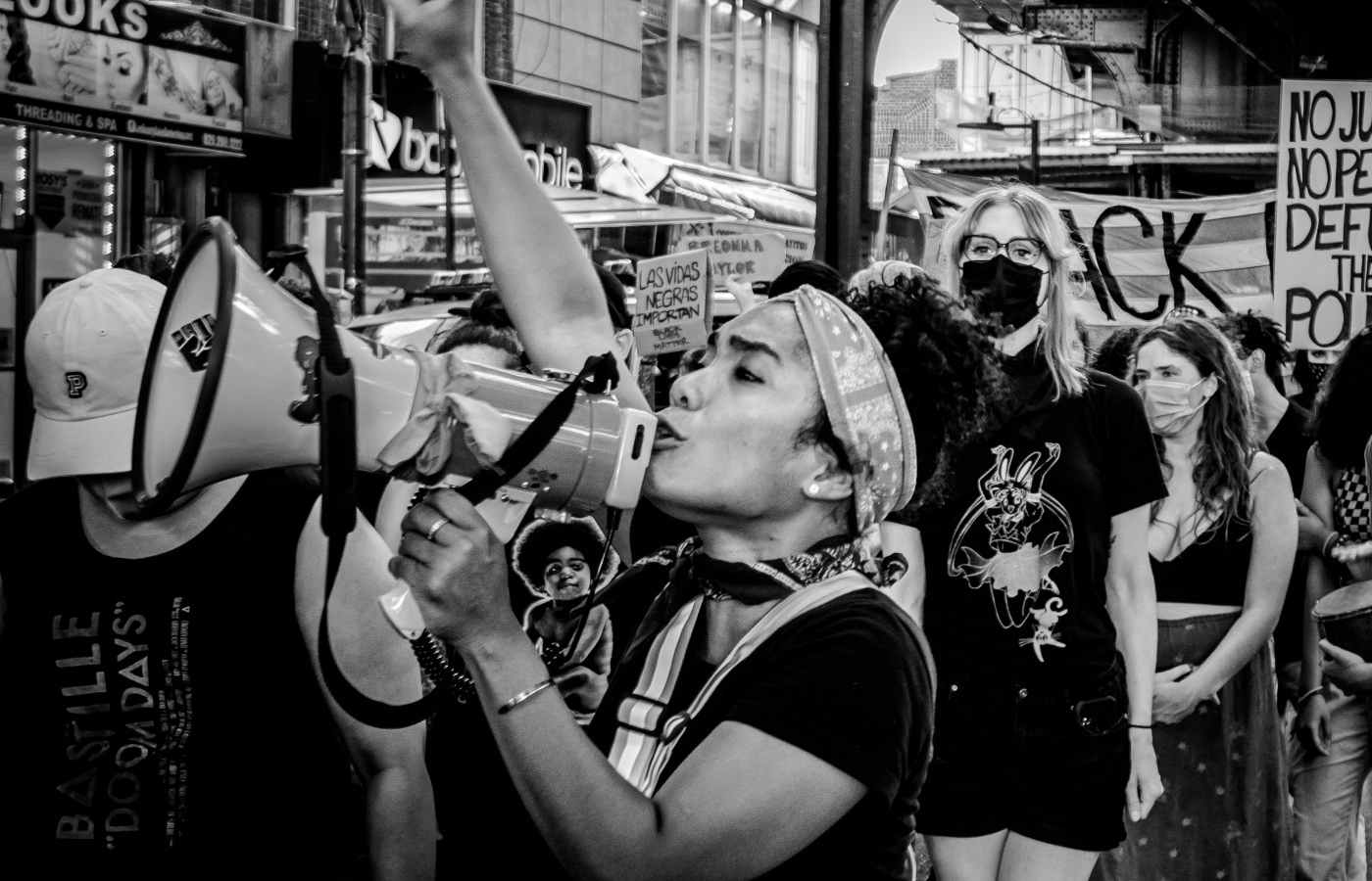 Black Lives Matter activists at a protest