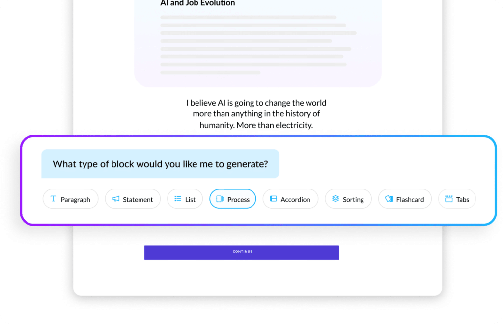 AI blocks sample lesson