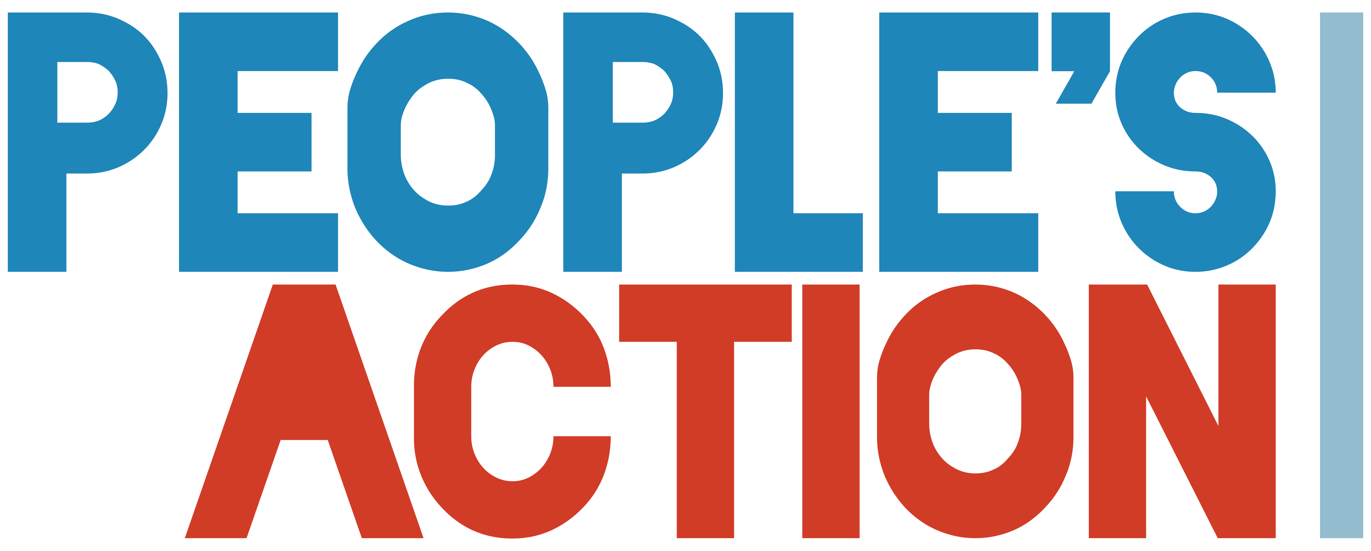 People's Action logo spelled out